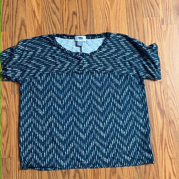 Old Navy Tops - Old Navy Shirt Womens small petite Blue Short Sleeve